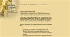 Desktop Screenshot of californiafranchiseattorney.com